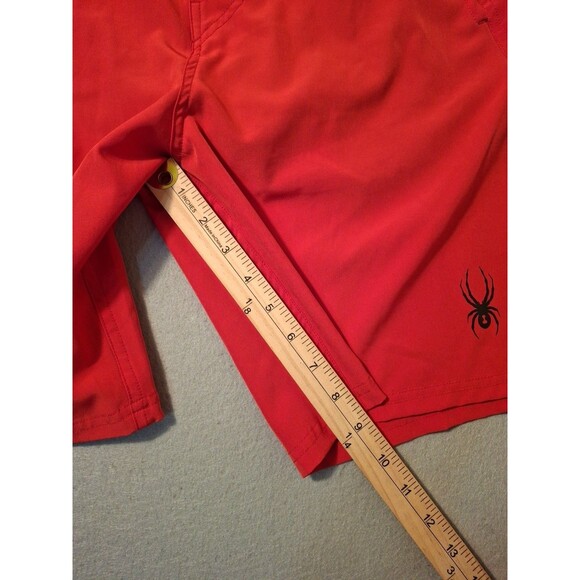 Spyder Swim Shorts Mens Small UV Protection Surf Sand Sun Athletic Workout Red - Picture 9 of 11